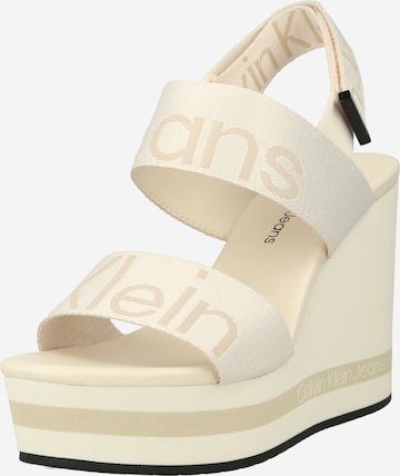 Calvin Klein Jeans Sandal in Beige: front