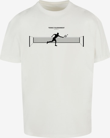 Merchcode Shirt 'Tennis Round 1' in White: front