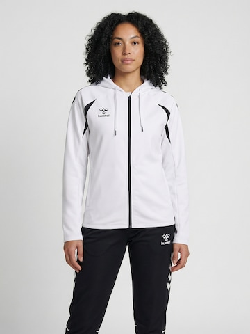Hummel Sportief sweatvest in Wit: voorkant