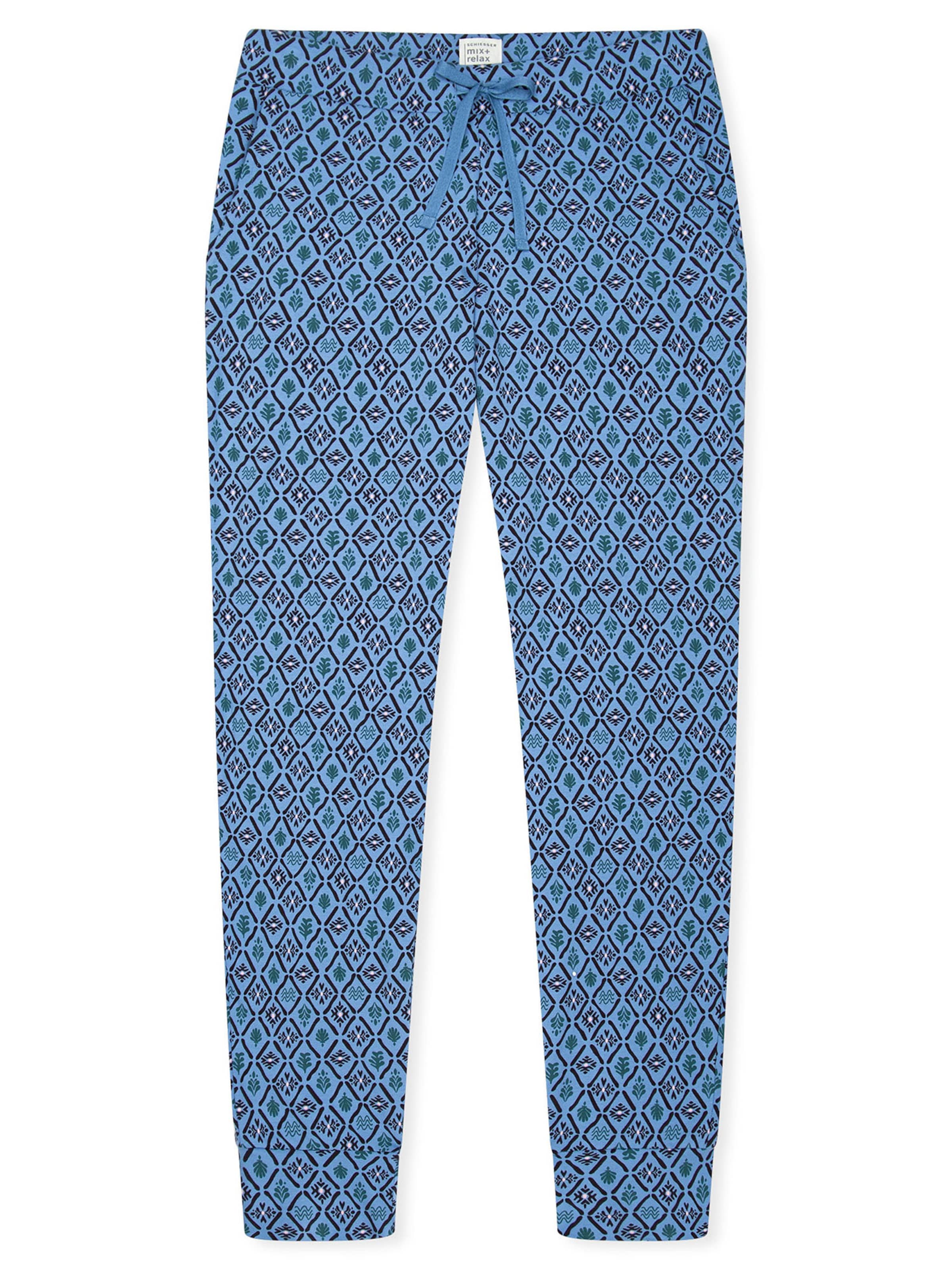 SCHIESSER - Pantalón de pijama 'Mix Relax' en azul: frente