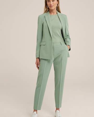 WE Fashion Slim fit Trousers with creases in Green