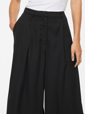 VILA - Pierna ancha Pantalón plisado 'VILee' en negro