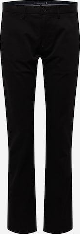 TOMMY HILFIGER - Regular Calças chino 'Bleecker' em preto: frente