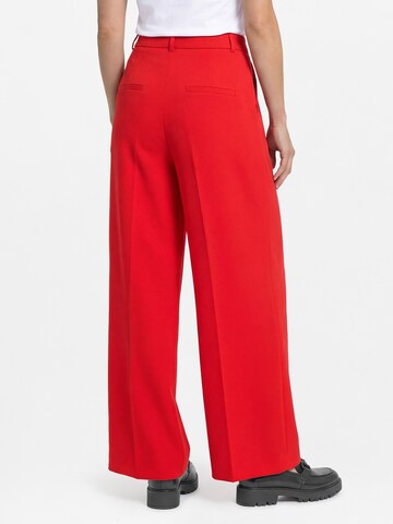 s.Oliver Slim fit Pleat-Front Pants in Red