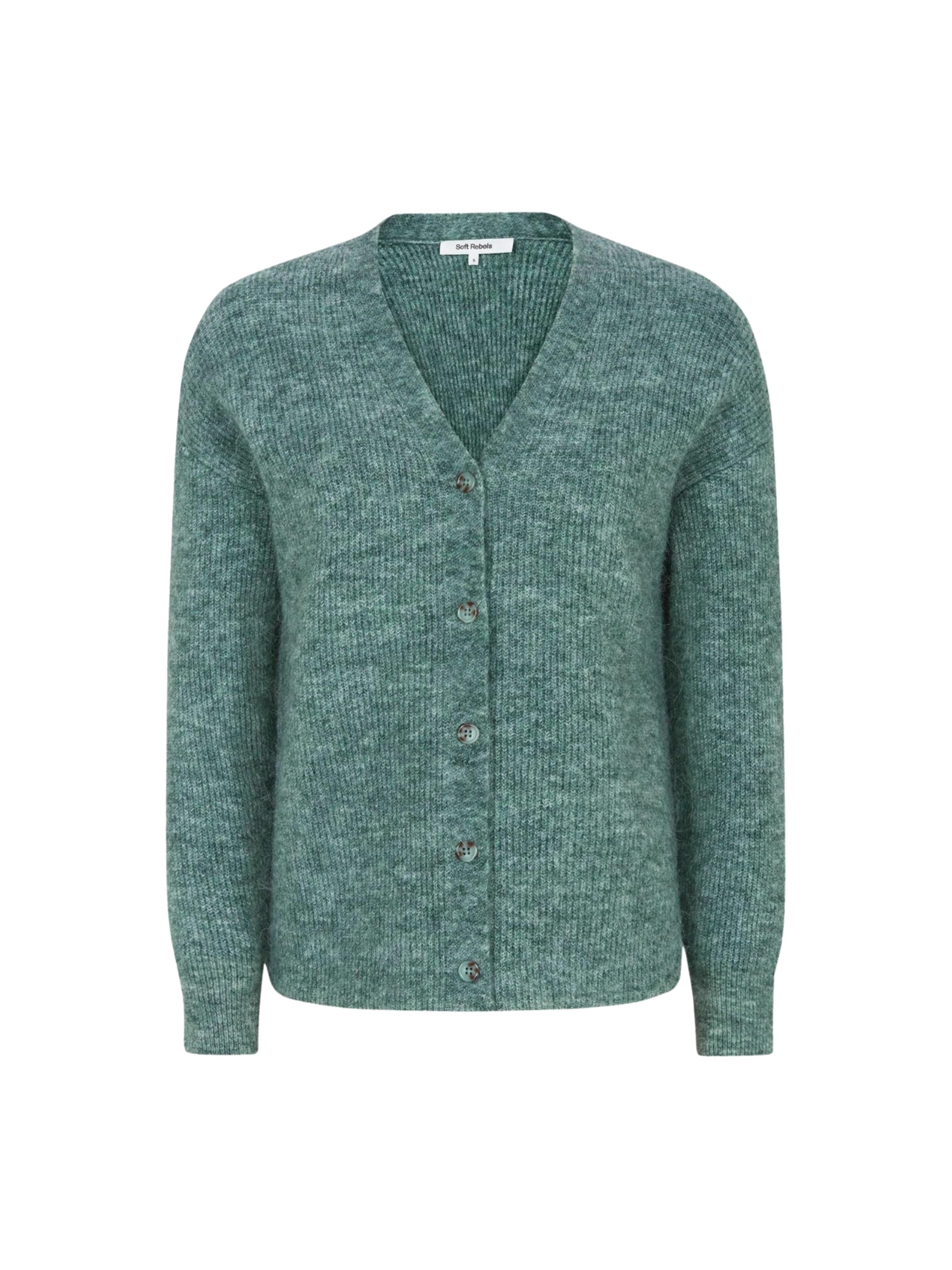 Soft Rebels Knit cardigan ' SRAlliy ' in Blue: front