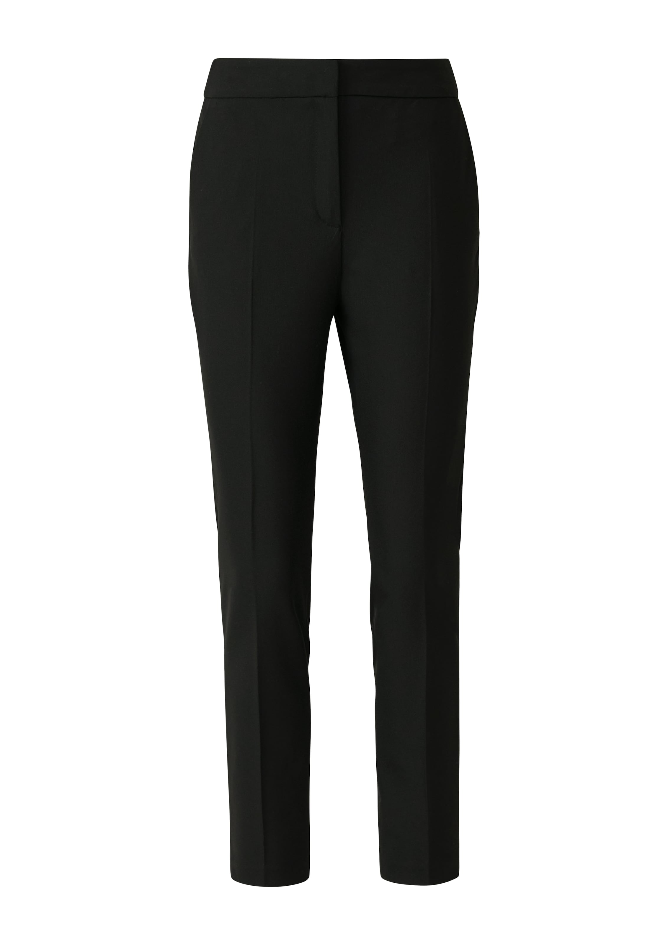 Regular Pantalon à plis s.Oliver en noir : devant