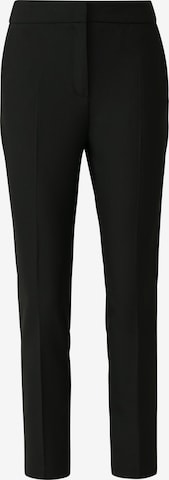 Regular Pantalon à plis s.Oliver en noir : devant