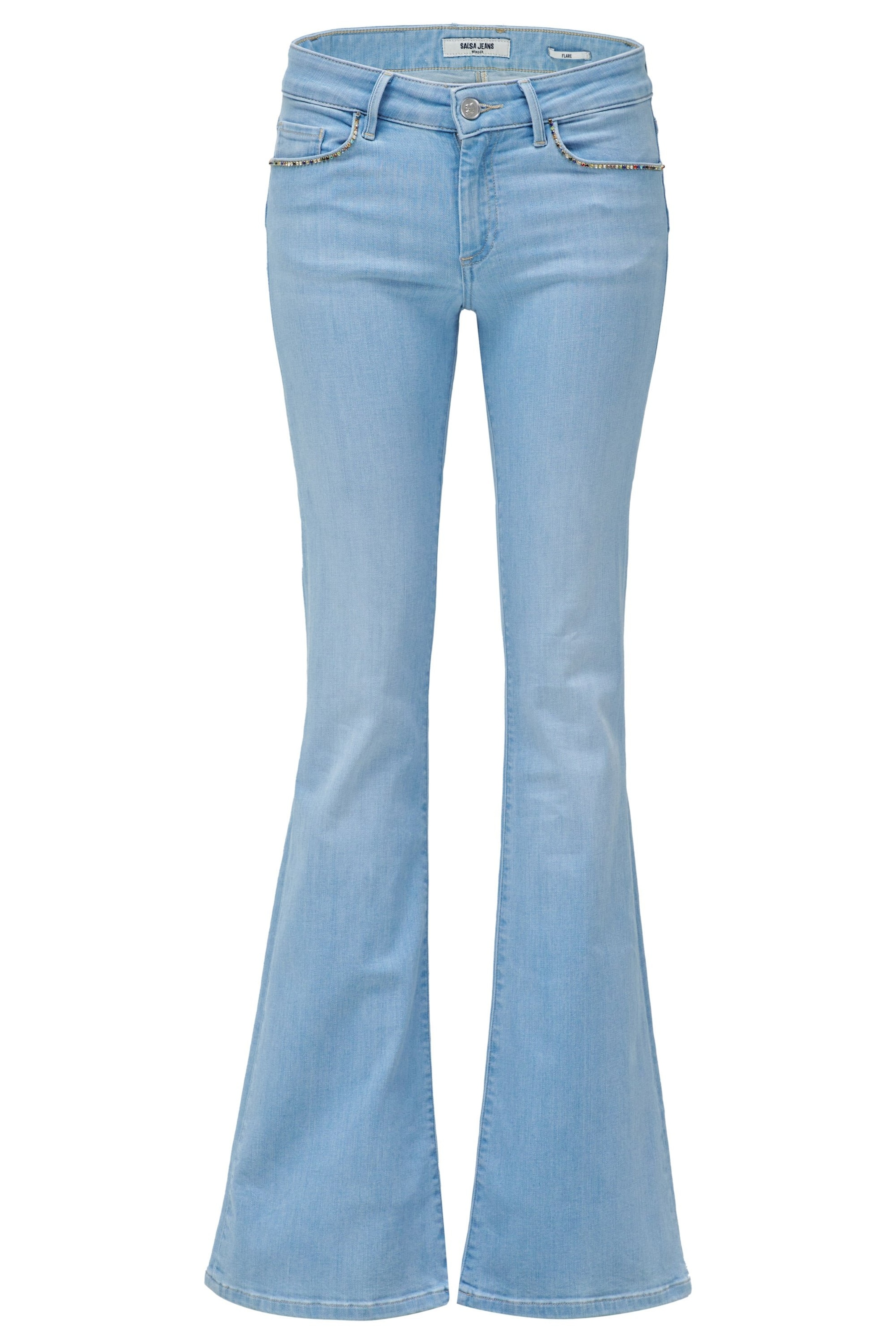 évasé Jean 'Wonder' Salsa Jeans en bleu : devant