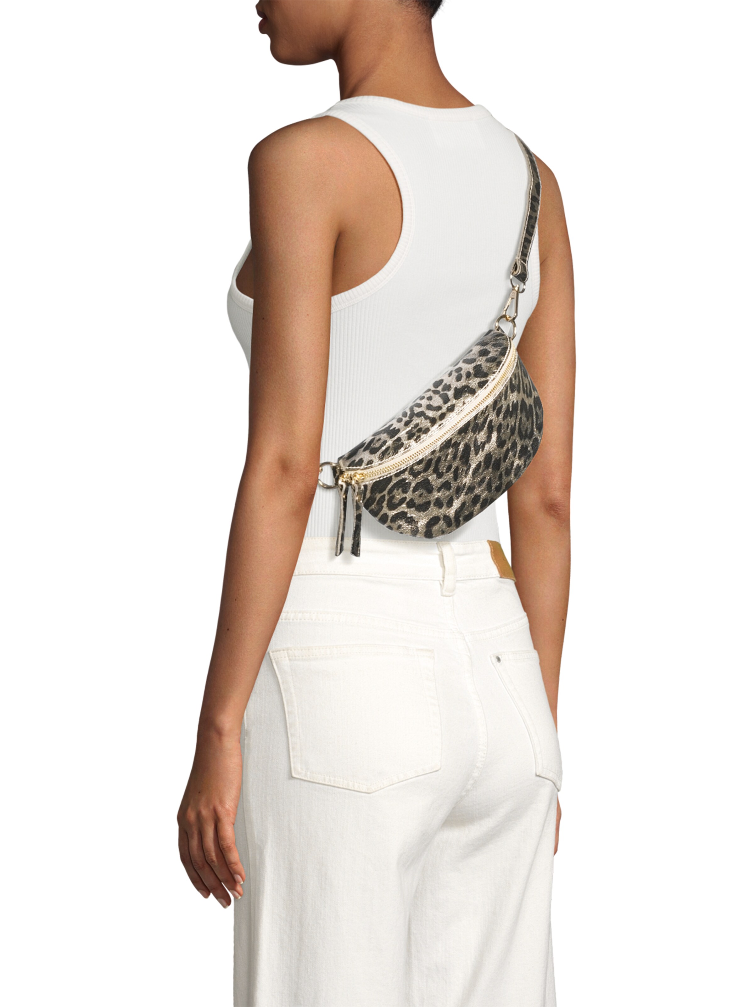 Zwillingsherz Fanny Pack 'Leo' in Beige