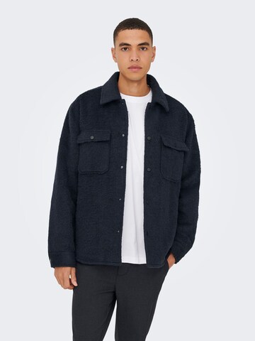Veste mi-saison 'ONSGIO' Only & Sons en bleu : devant