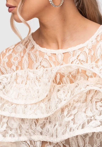Ombre Bluse in Beige
