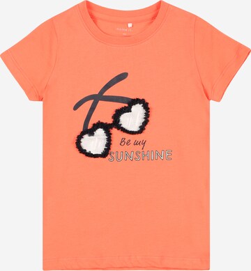 T-Shirt 'HAFUN' NAME IT en orange : devant