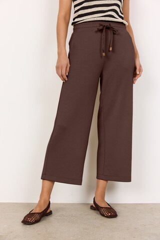 Soyaconcept Wide leg Pants 'Banu' in Brown: front