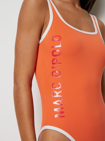 Marc O'Polo Bralette Swimsuit ' High Shine ' in Orange