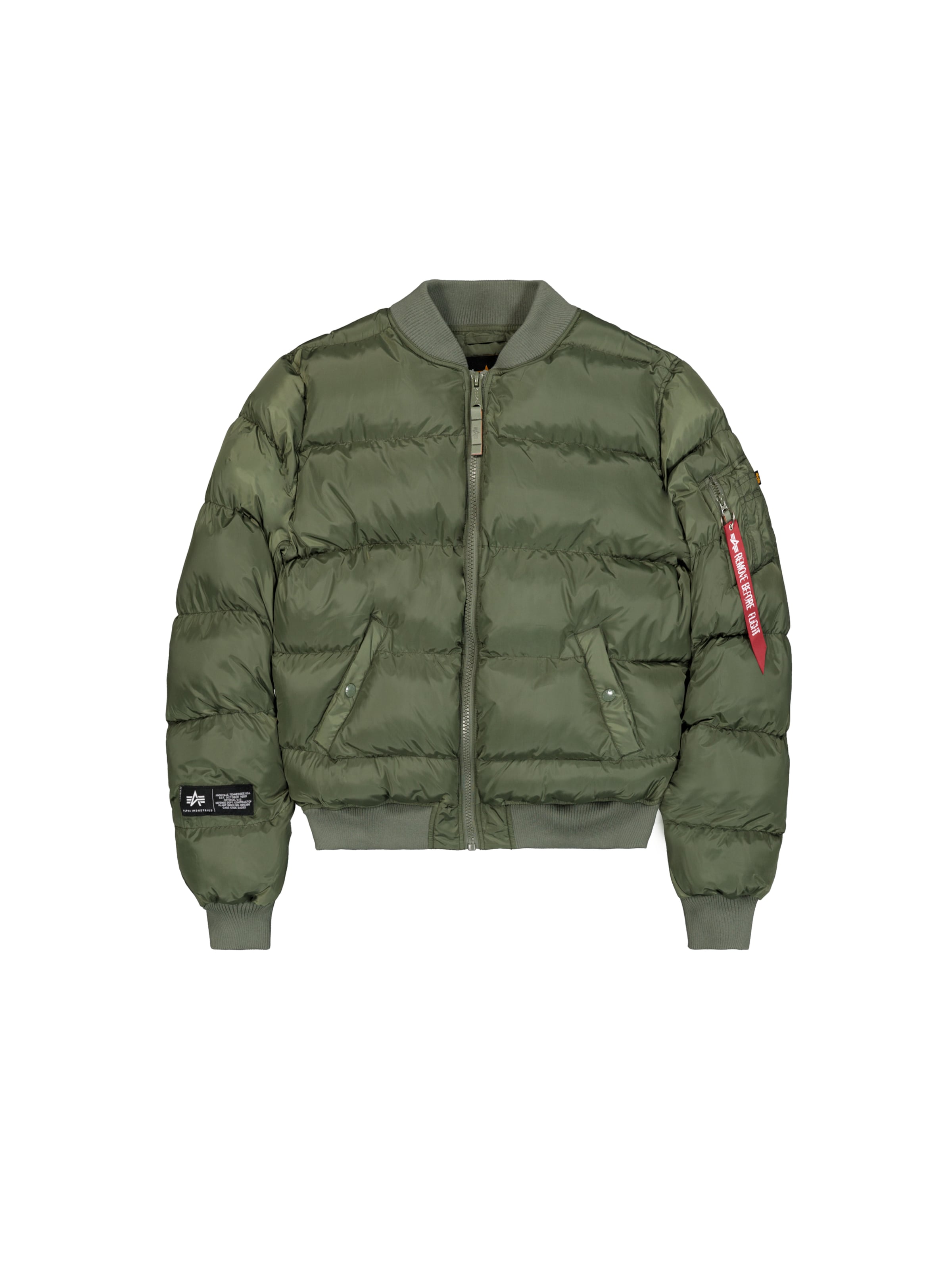 ALPHA INDUSTRIES Jacke 'MA-1' in Grün: Vorderseite