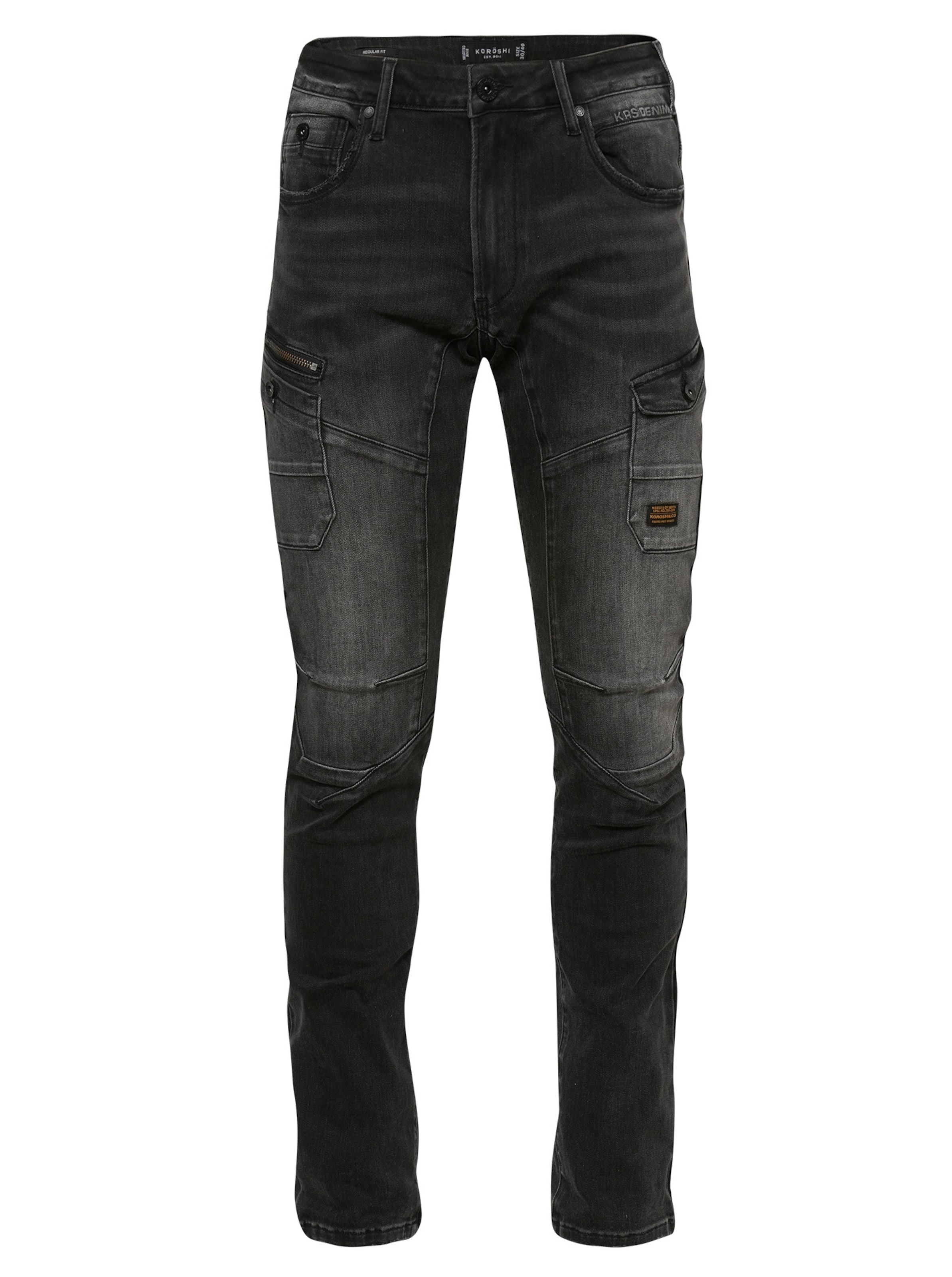 KOROSHI Slim fit Jeans in Black: front