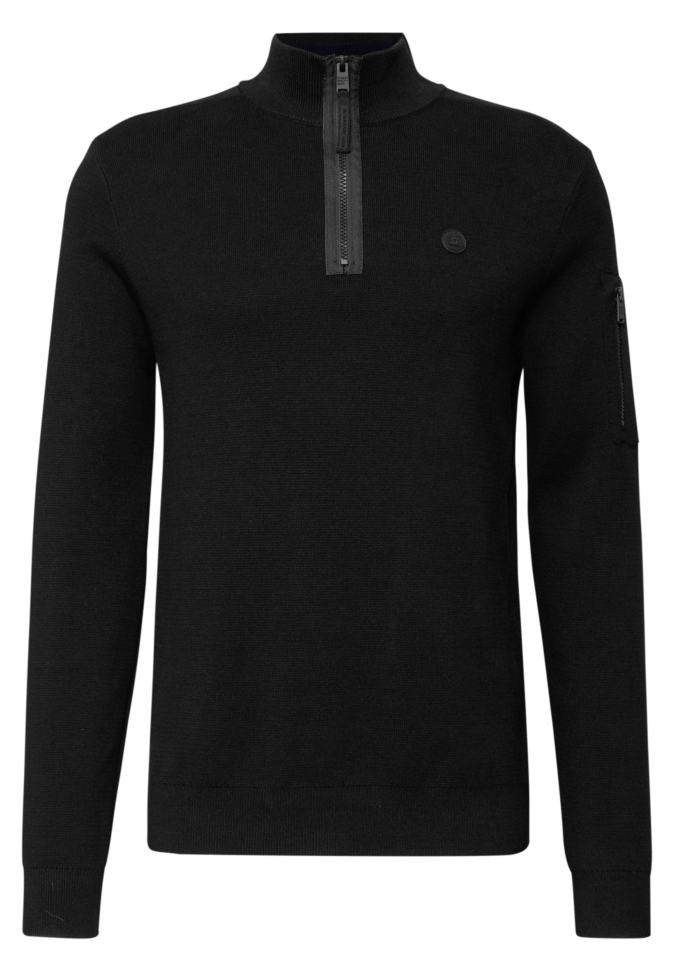 Street One MEN Sweater in Black: front