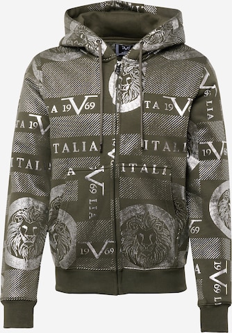 19V69 ITALIA Sweatjacke 'DAVID' in Grün: predná strana