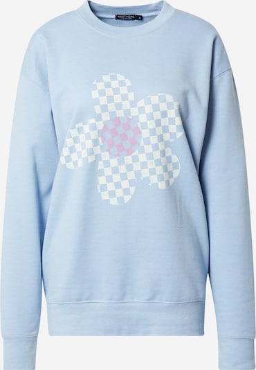 Nasty Gal Sweatshirt in hellblau / hellpink / weiß, Produktansicht