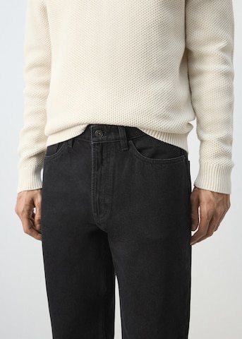 MANGO MAN Tapered Jeans 'Sammy' in Black