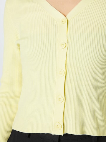 Urban Classics Knit Cardigan in Yellow