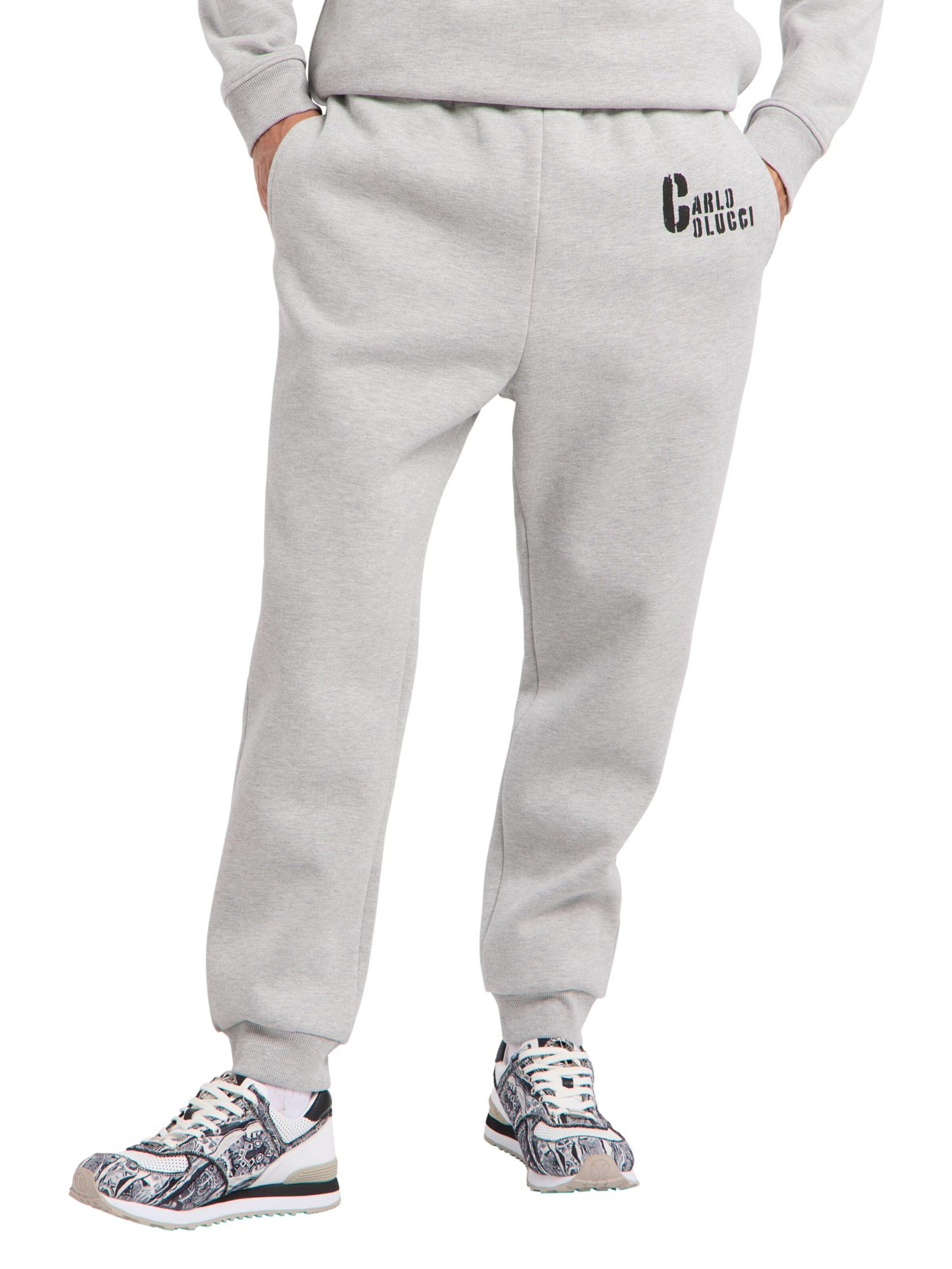 Effilé Pantalon 'Fabiano' Carlo Colucci en gris : devant