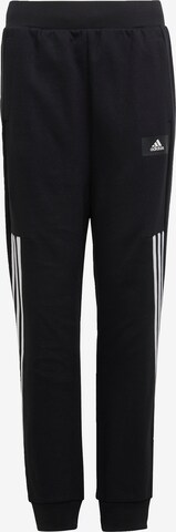 ADIDAS SPORTSWEAR Tapered Sportbroek in Zwart: voorkant