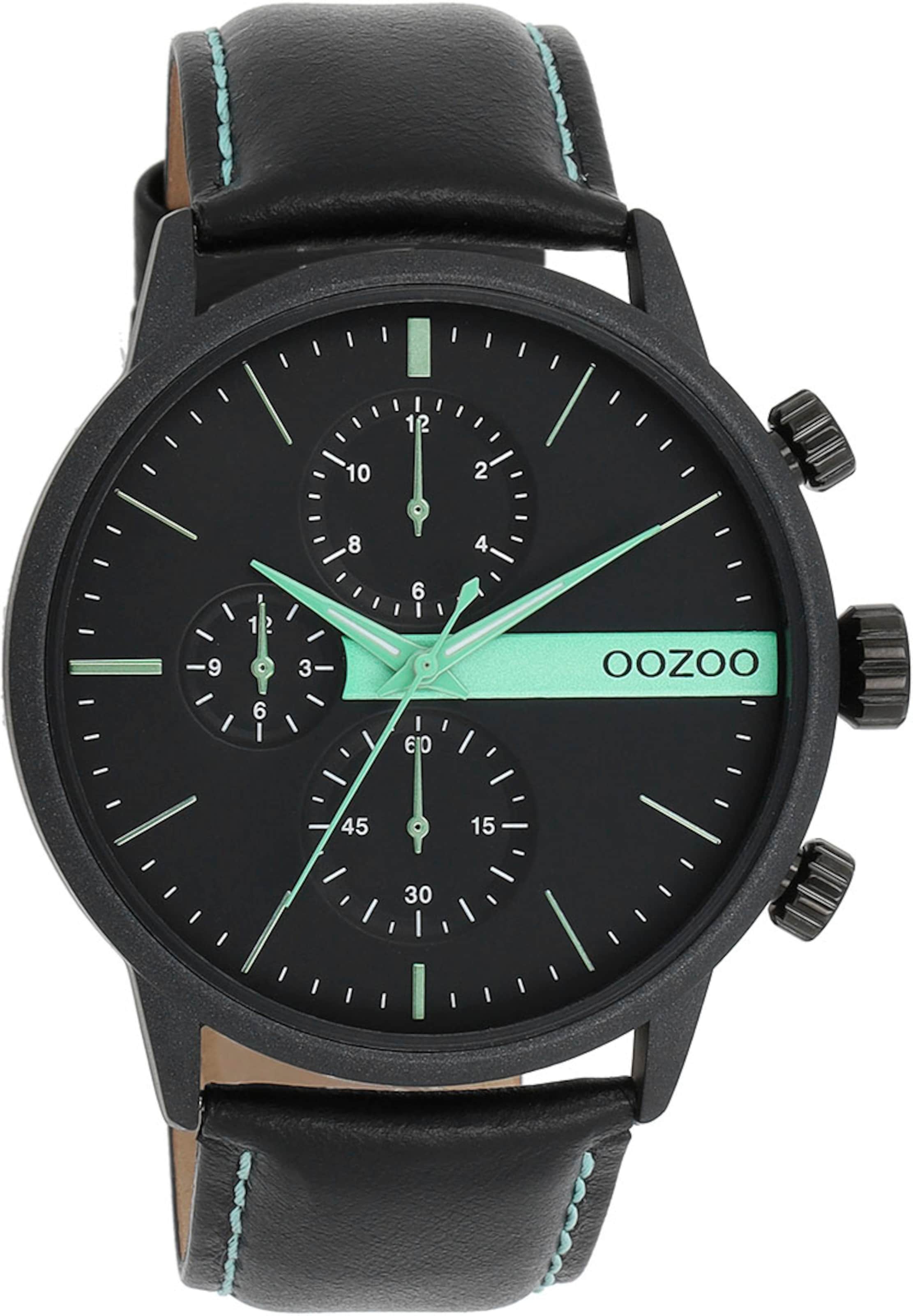 OOZOO Analog Watch in Black: front