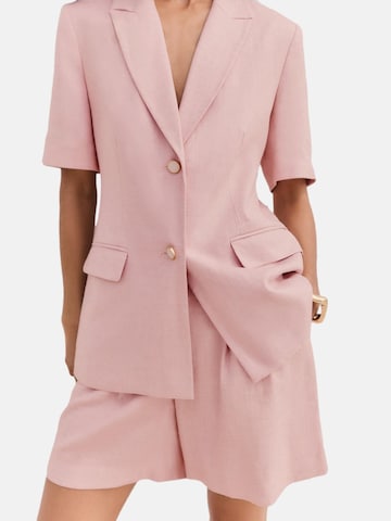 Friends Like These - Loosefit Calças com pregas em rosa: frente