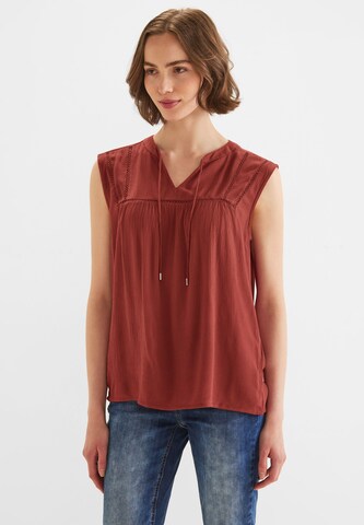 STREET ONE Blouse in Bruin: voorkant