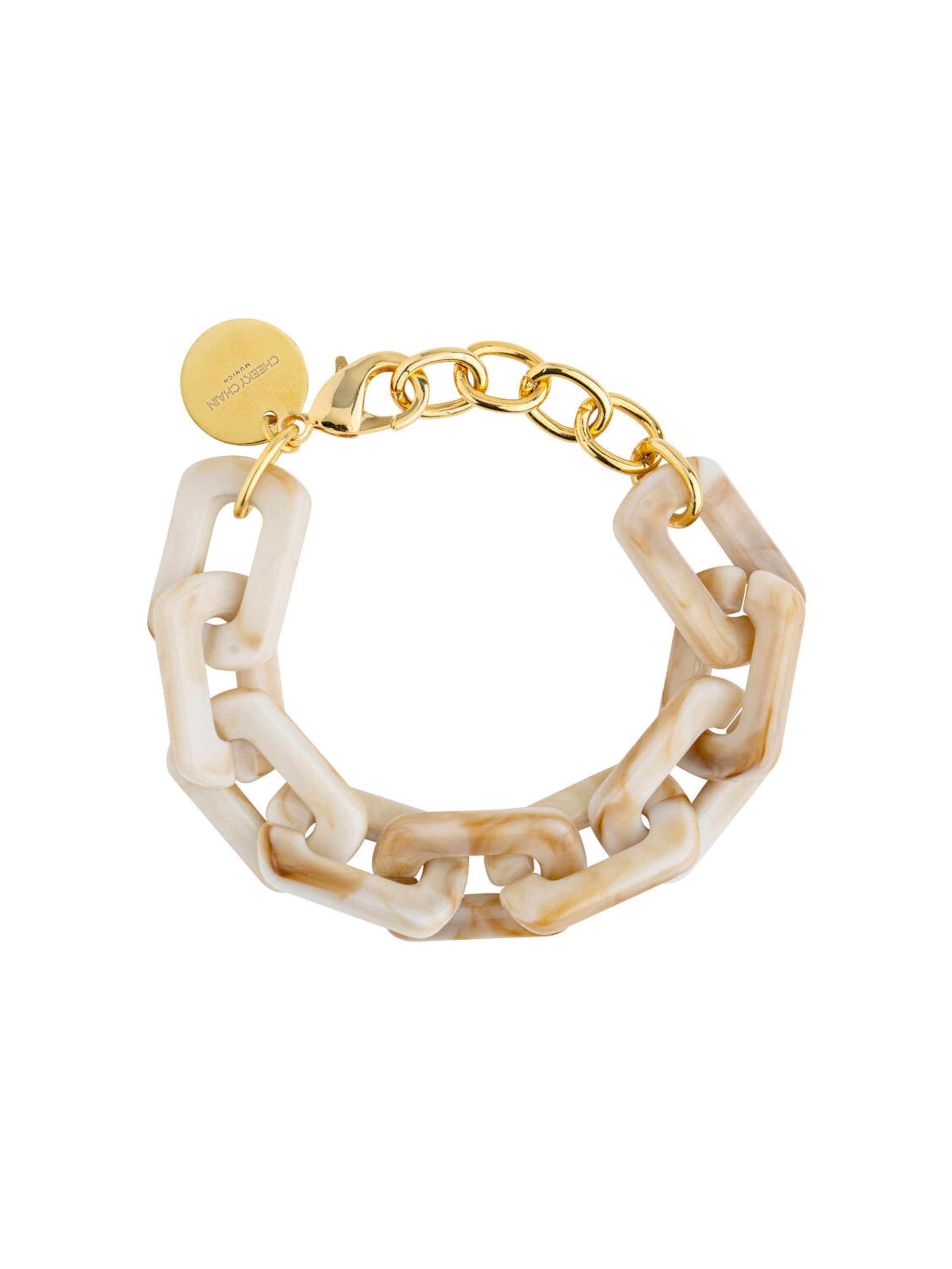 Cheeky Chain Munich Armband 'Kelly' in Beige: voorkant