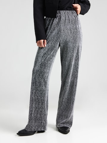 PIECES Wide leg Broek 'PCMAEVE' in Zwart: voorkant