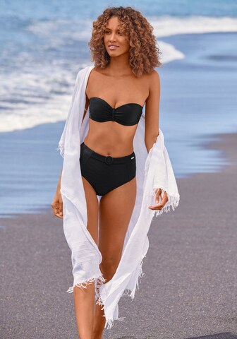 SUNSEEKER Bandeau Bikinitop in Zwart: voorkant