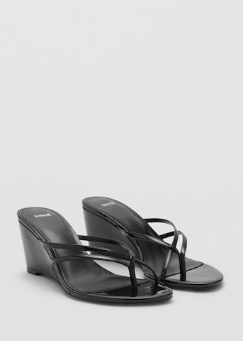 MANGO T-Bar Sandals 'Cuno' in Black
