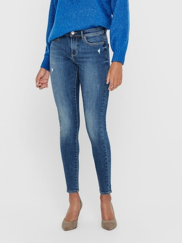 Skinny Jean 'Wauw' ONLY en bleu : devant