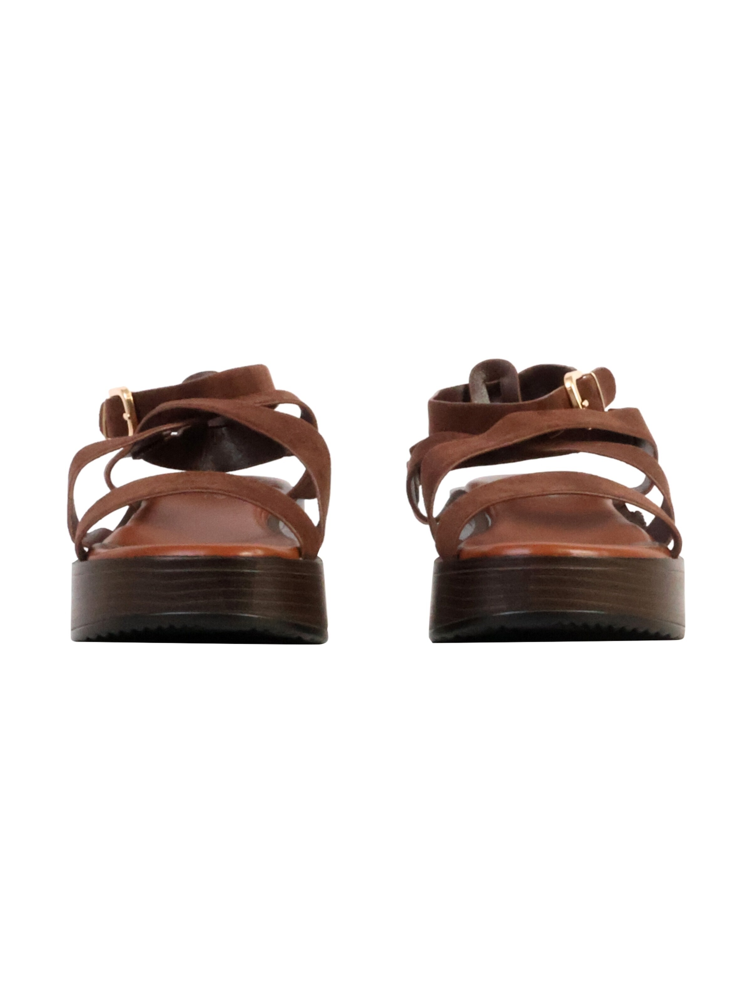 Sandales 'Joalice Sandalen mit Keilabsatz zum Hineinschlüpfen' Super Mode en marron