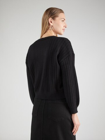 ABOUT YOU Knit Cardigan 'Eve' in Black