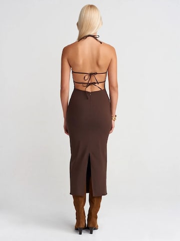 Dilvin Dress in Brown