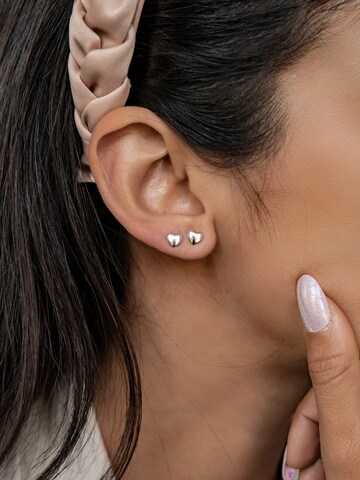 Hey Happiness Ohrringe 'Love Heart'‌‌‌‌‌‌ in Silber
