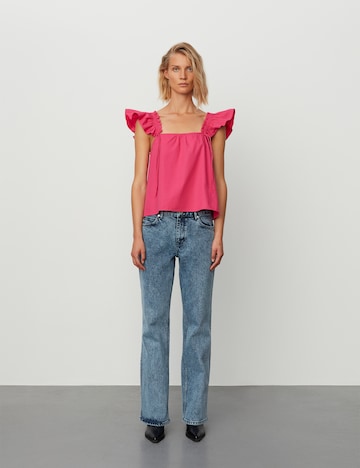 2NDDAY Blus 'Cerise' i rosa: framsida