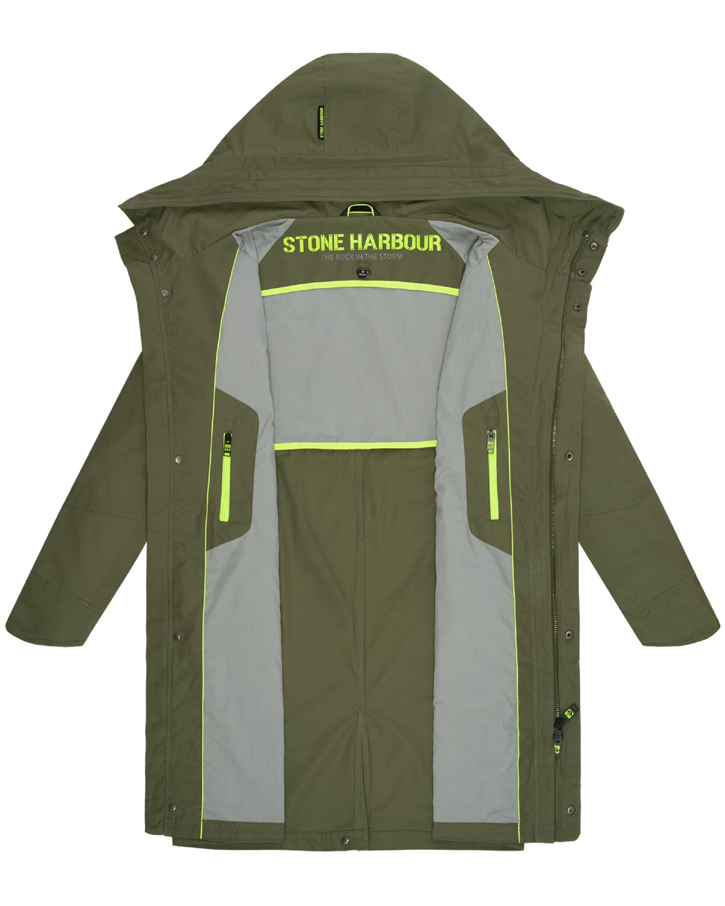 STONE HARBOUR Overgangsfrakke 'Yaroon' i grøn