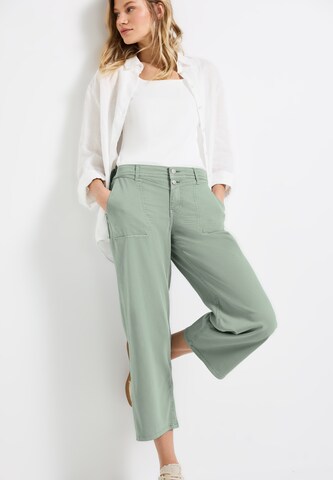 STREET ONE Wide leg Jeans in Green: front