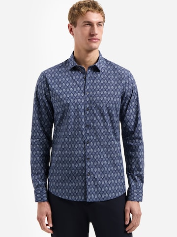 No Excess Regular fit Button Up Shirt in Blue: front