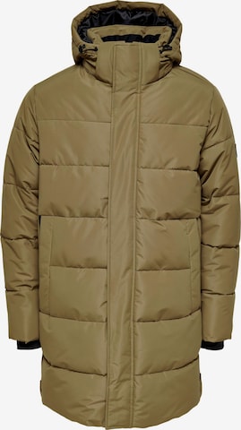 Cappotto invernale 'Carl' di Only & Sons in verde: frontale