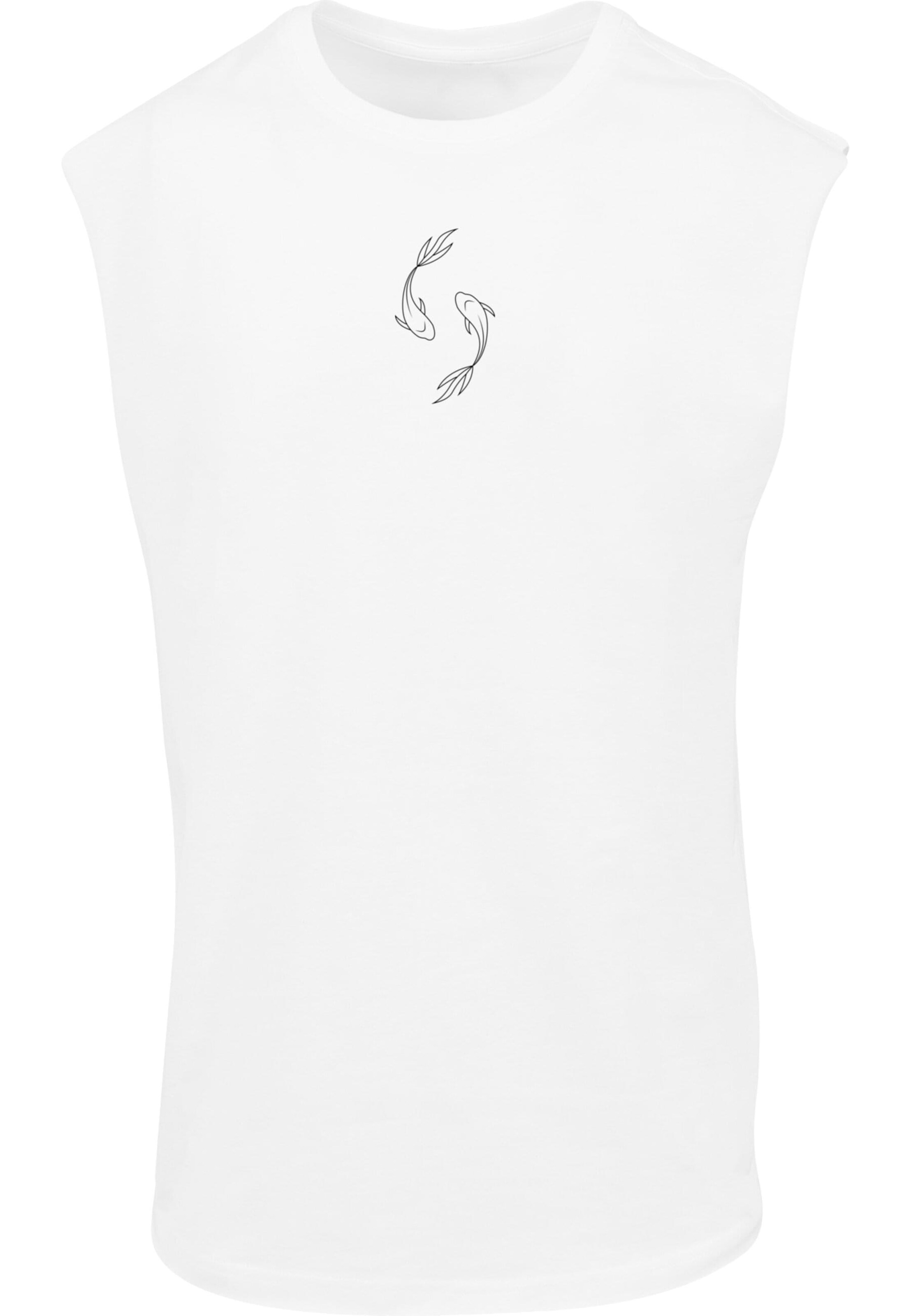 Merchcode Shirt 'Yin & Jang Fish' in White: front