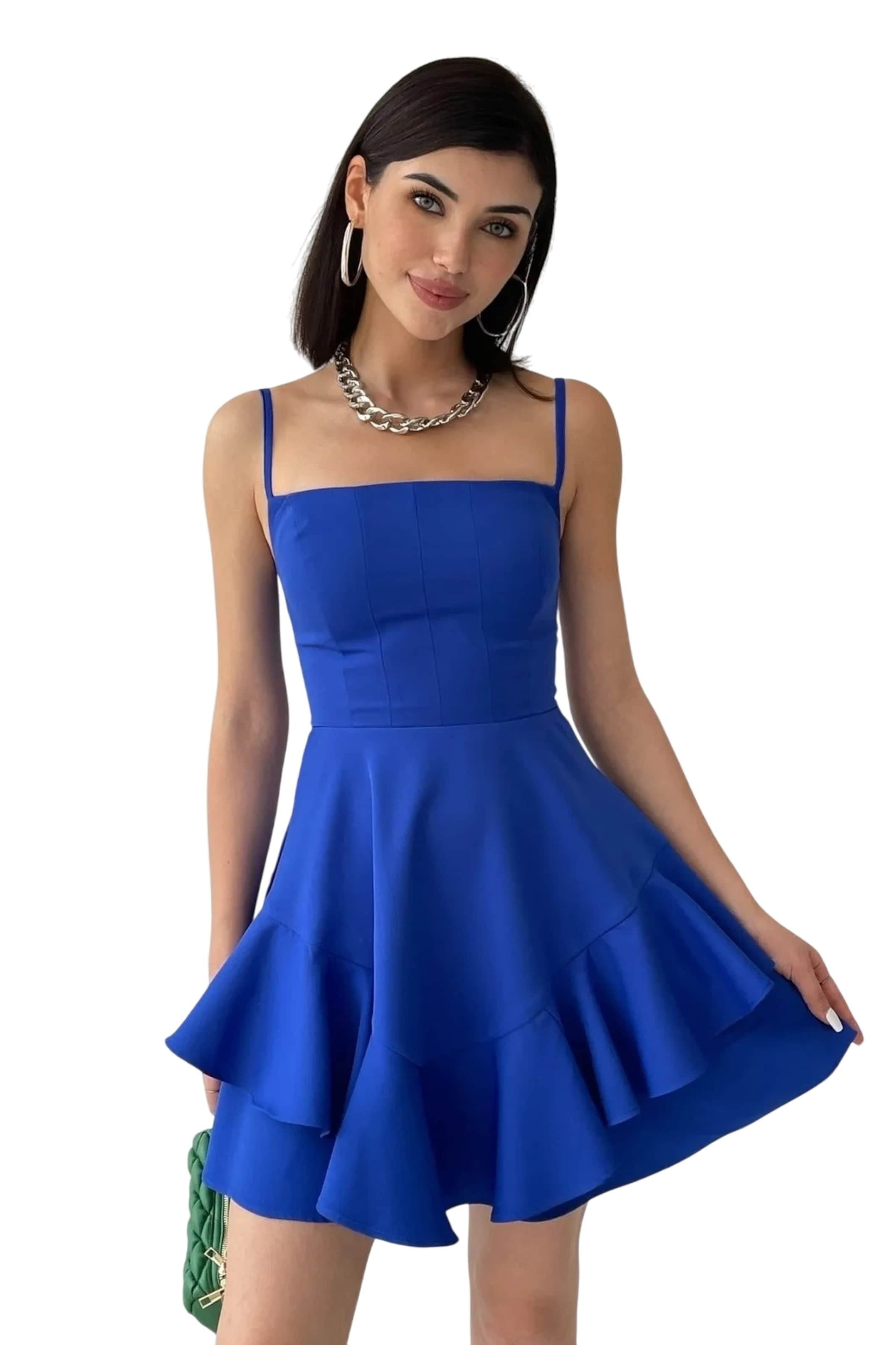 WOMAN VISION Jurk in Blauw: voorkant