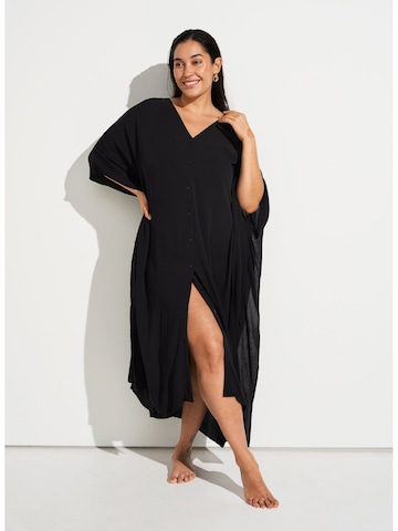 Swim by Zizzi Obleka za na plažo 'Slulu' | črna barva