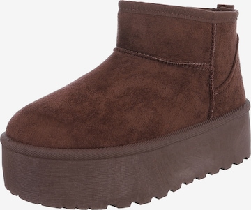 Ital-Design Snow Boots in Brown: front