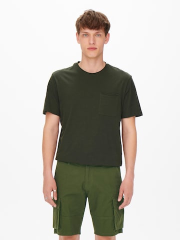 Only & SonsCargo hlače 'Cam Stage' - zelena boja