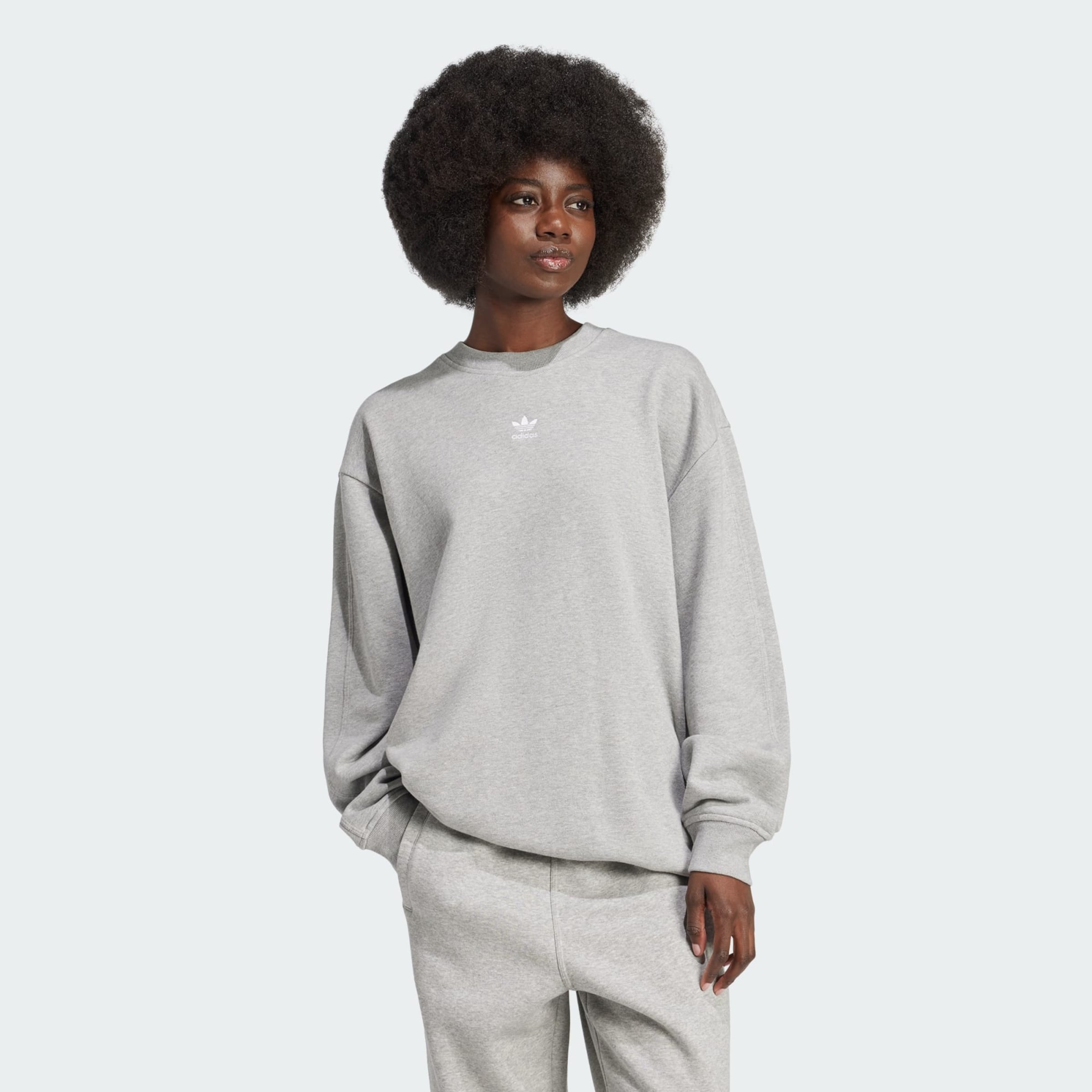 Adidas originals grey sweatshirt sale